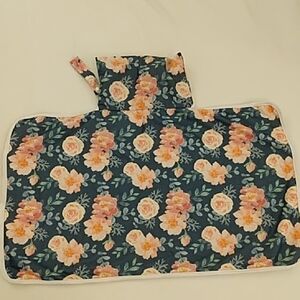 Floral Patterned Fabric Baby Change Pad